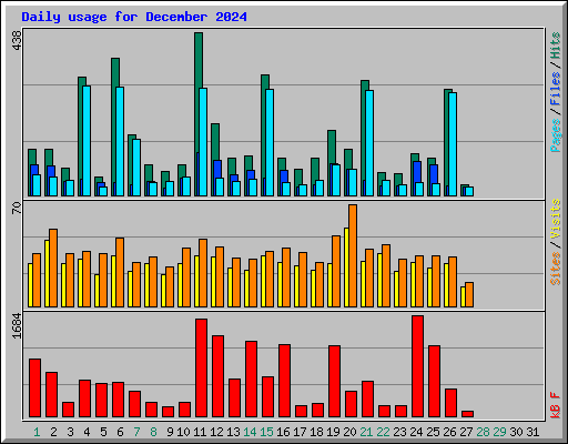 Daily usage for December 2024