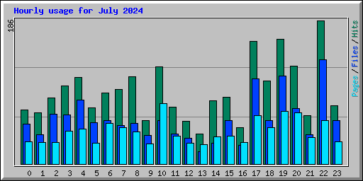 Hourly usage for July 2024