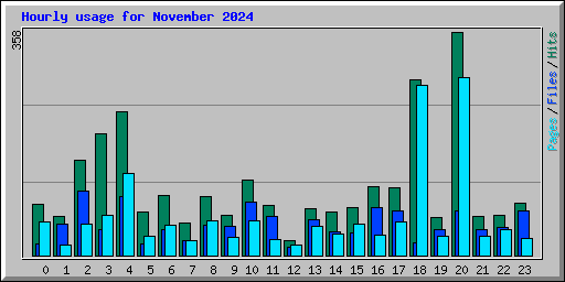 Hourly usage for November 2024