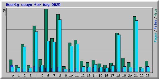 Hourly usage for May 2025