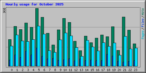 Hourly usage for October 2025