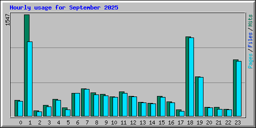 Hourly usage for September 2025