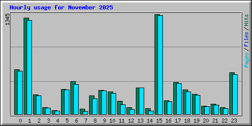 Hourly usage for November 2025