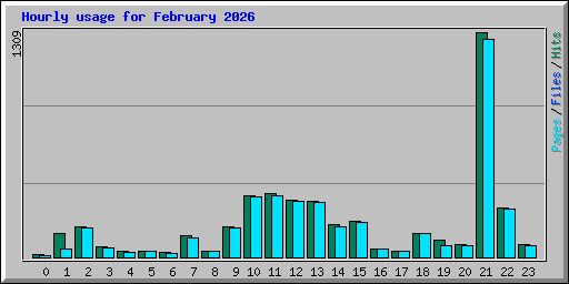 Hourly usage for February 2026